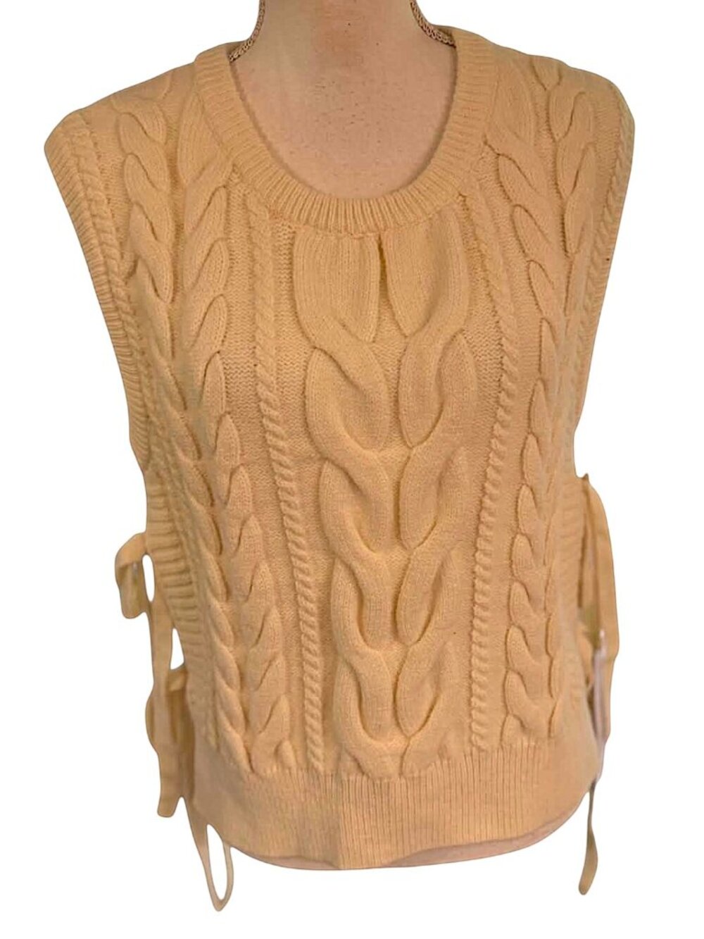 Lumiere Cable Knit Sweater Vest NWT